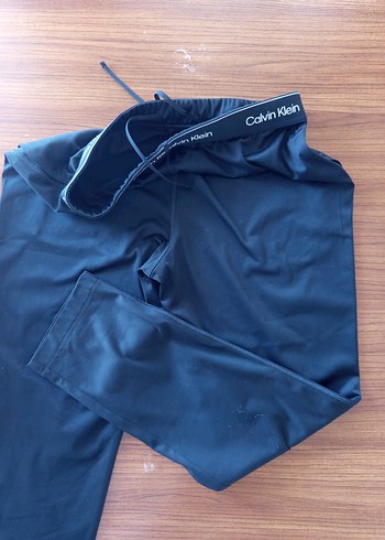 Kalın Siyah Calvin Klein Hamile Eşofman Altı - Görsel 3