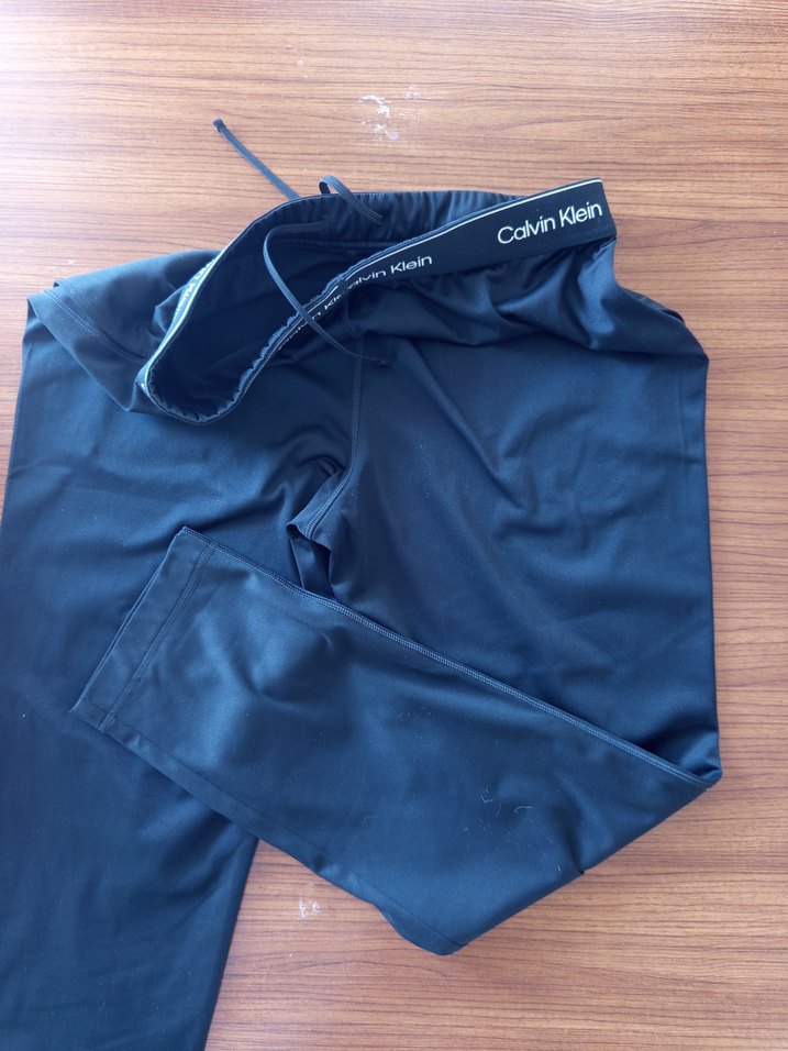 Kalın Siyah Calvin Klein Hamile Eşofman Altı - Görsel 3