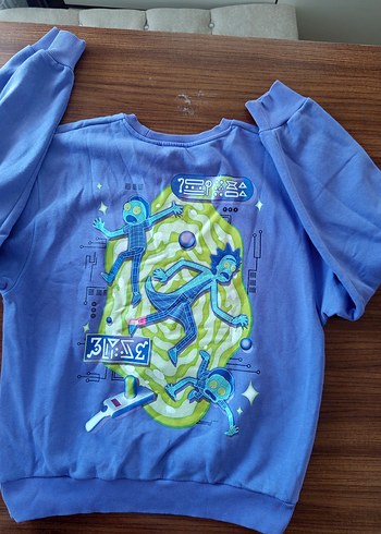 Mavi Kadın Bisiklet Yaka Baskılı Sweatshirt - Görsel 2