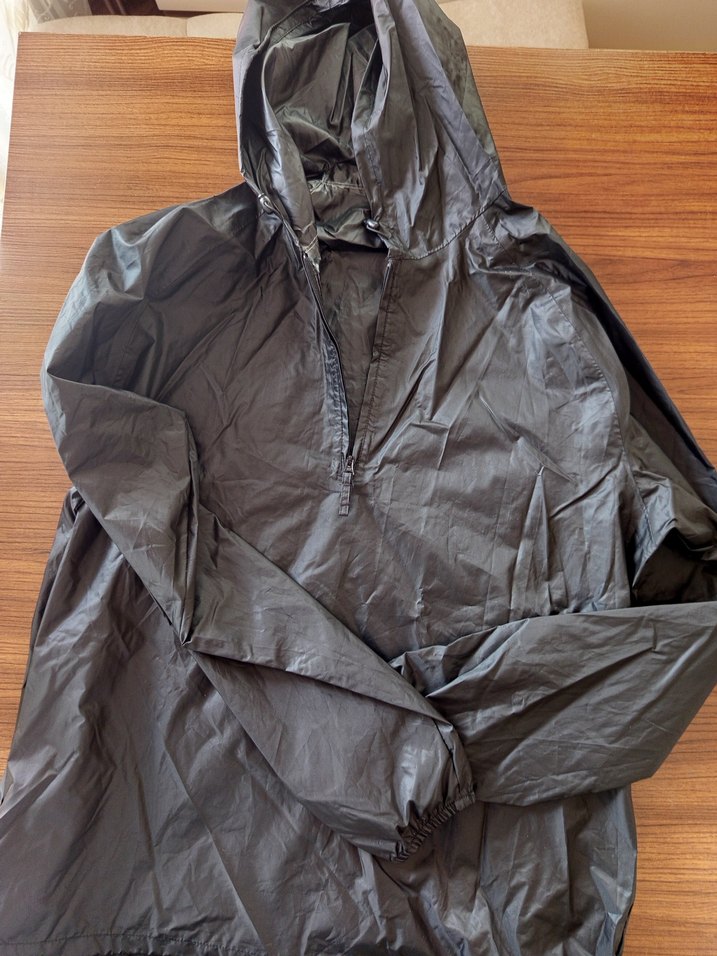 Erkek Siyah Biker Model Yağmurluk - Görsel 2