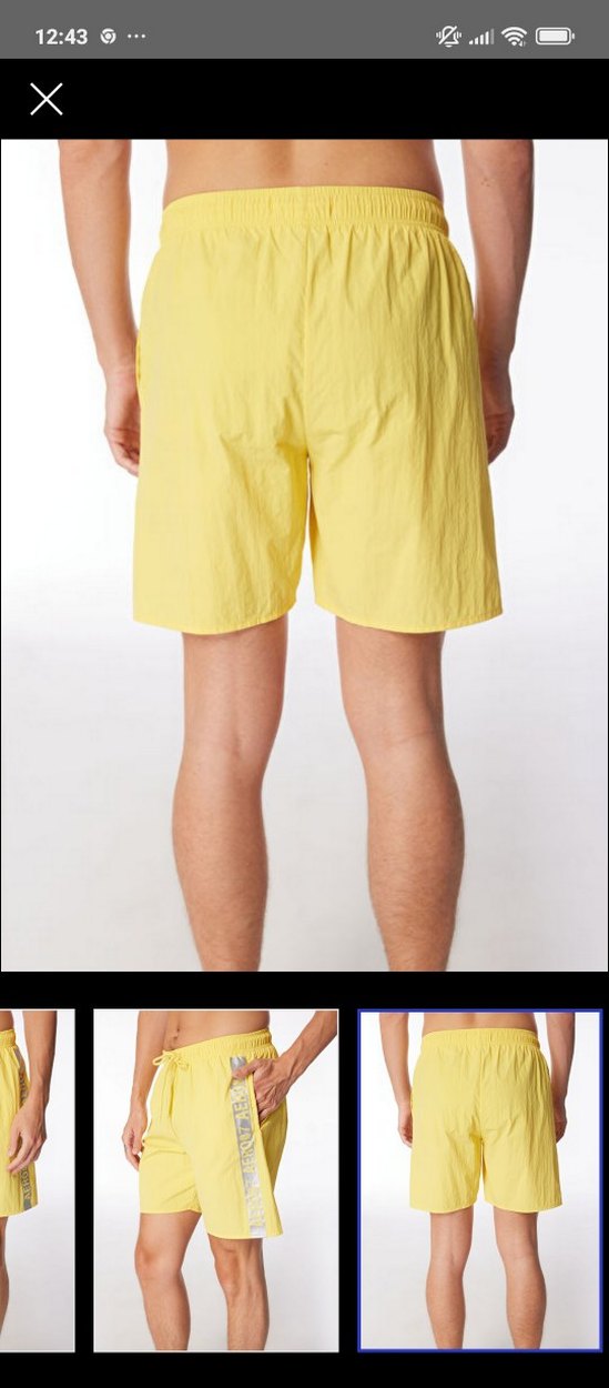 Sarı Bel Bantlı Erkek Mini Yüzme Şortu - Görsel 5