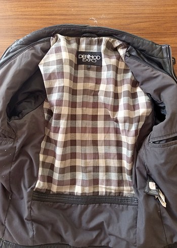 DERİMOD Kahverengi Deri Biker Ceket - Görsel 8