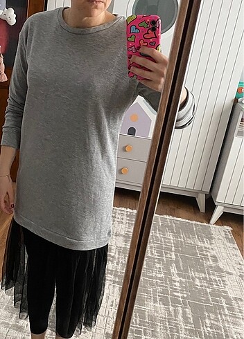 m Beden Sweatshirt Tütülü Tunik
