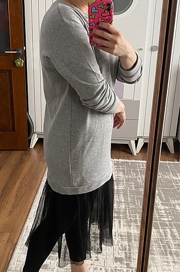 m Beden çeşitli Renk Sweatshirt Tütülü Tunik