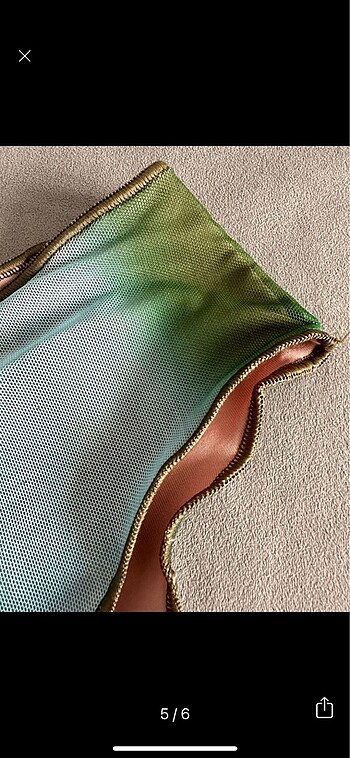 s Beden yeşil Renk Zara tül bikini altı