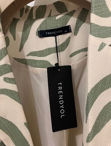 s Beden Trendyol Zebra Blazer Ceket