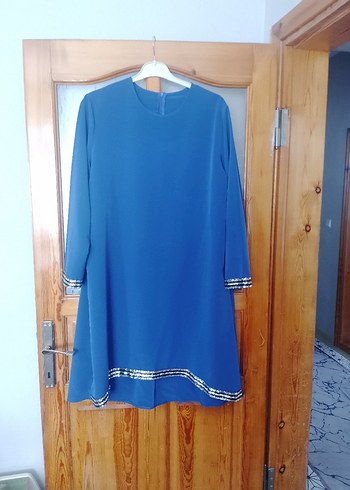 Armine Mavi Uzun Kollu Salaş Tunik