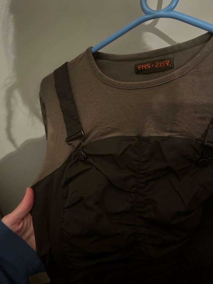 haki renk uzun kollu bluz - Görsel 3