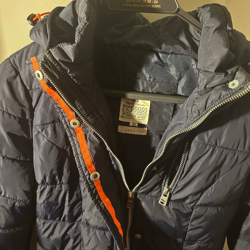 mavi kemerli mont - Görsel 5