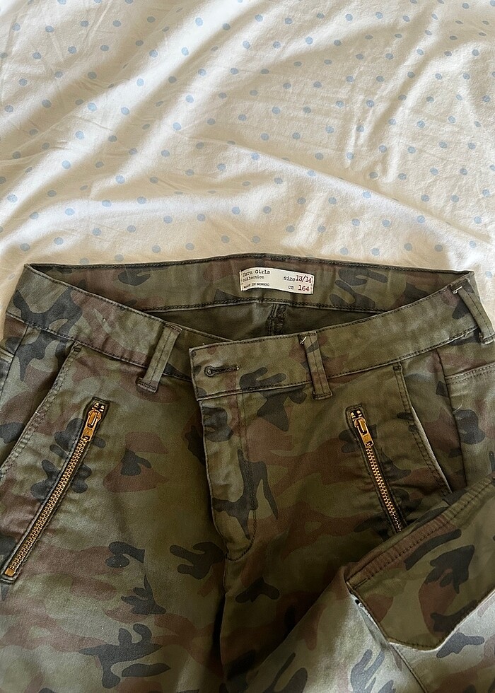zara girls askeri kot haki - Görsel 3