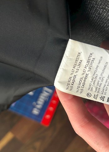 Düğmeli Gri Midi Kadın Yün Kaban - Görsel 5