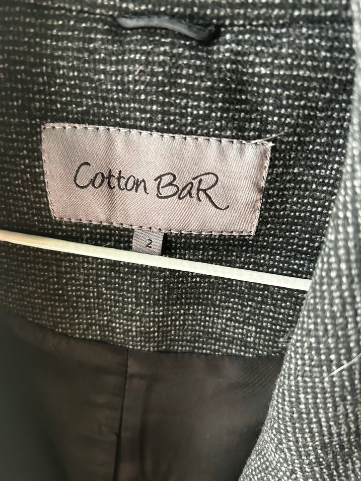 Düğmeli Gri Midi Kadın Yün Kaban - Görsel 3