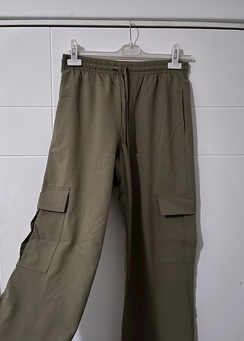 Kadın Haki Bol Kesim Pantolon - Görsel 3