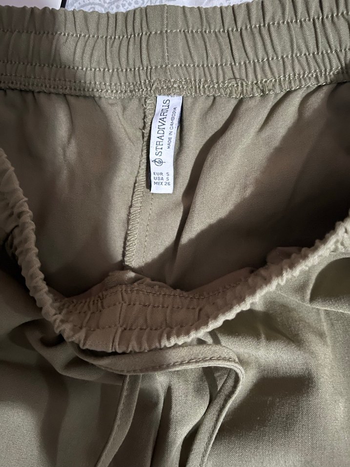 Kadın Haki Bol Kesim Pantolon - Görsel 4