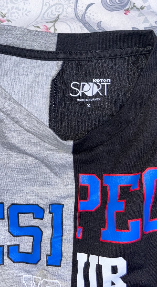 Koton Gri Siyah Baskılı Kadın Kısa Sweatshirt - Görsel 3