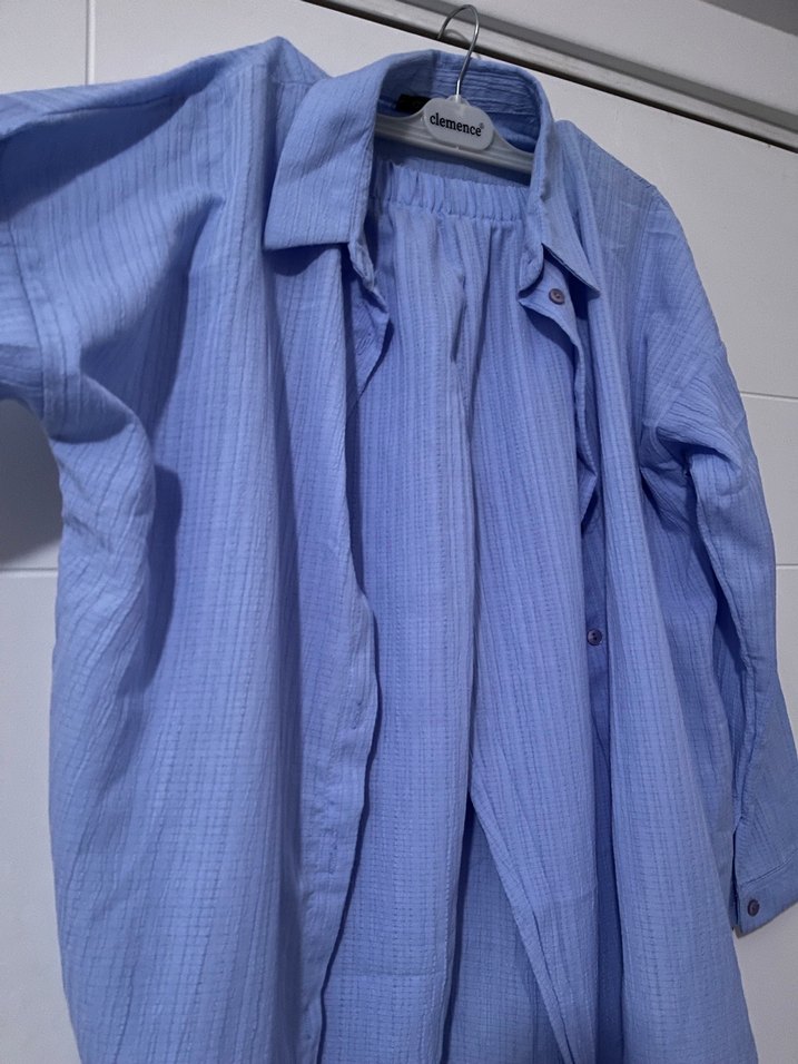 Mavi Gömlek Pantolon Takım - Görsel 3