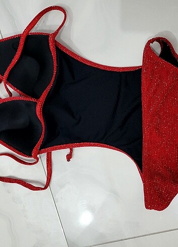s Beden kırmızı Renk Sexi mayokini bikini
