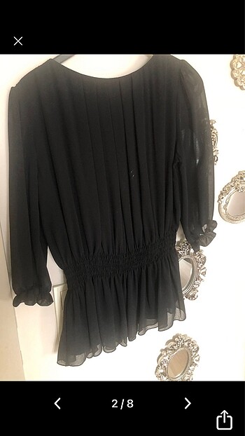 ROMAN ABİYE ŞİFON BLUZ - Görsel 2