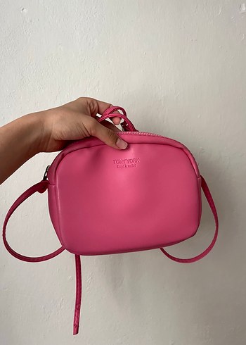 Mango Kadın Pembe Fermuarlı TONY YORK Çanta