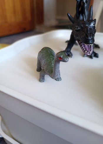  Beden Koyu Gri Dinozor Figürleri Seti