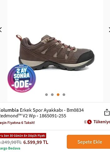 Orijinal Columbia erkek ayakkabı 44 numara 