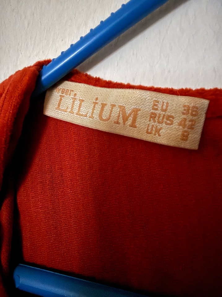 Kırmızı Puantiyeli Midi Elbise - Görsel 3