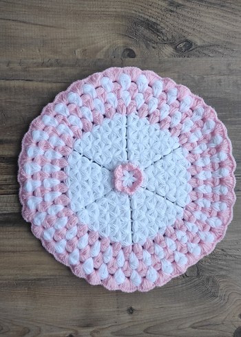 Pembe Nakışlı Yuvarlak Banyo lifi