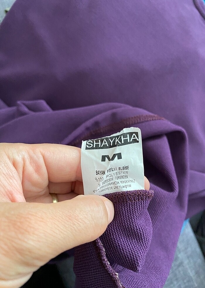mor kısa elbise - Görsel 2