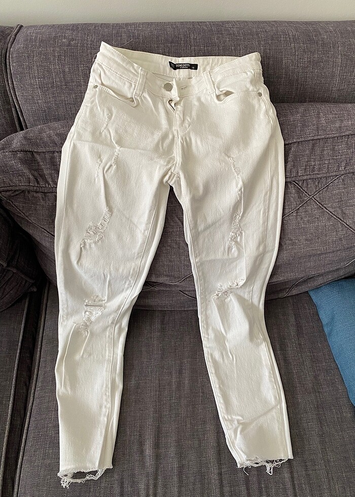 beyaz yırtıklı esnek - Görsel 2