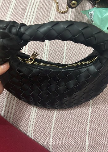 Derimod Siyah Örgülü Deri Kadın Çanta - Görsel 3