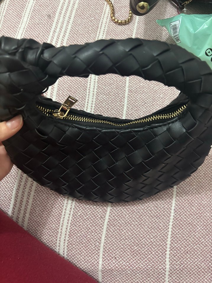 Derimod Siyah Örgülü Deri Kadın Çanta - Görsel 3