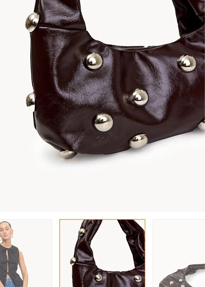 Zımbalı çok şık çanta - Görsel 2