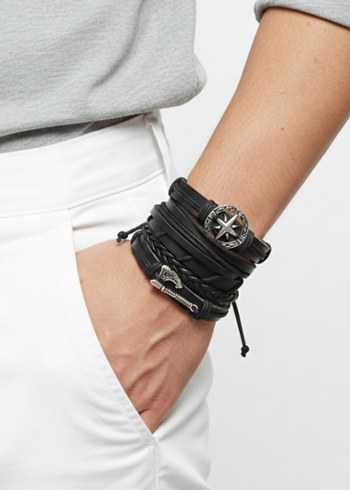 Pusula Balta Tasarım 5'li Hakiki Deri Bileklik - Görsel 2