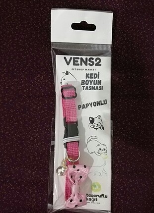 Kedi Boyun Tasması Papyonlu Pembe Renk