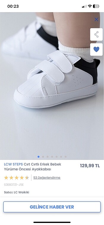 Lcw Bebek ilk adım ayakkabısı