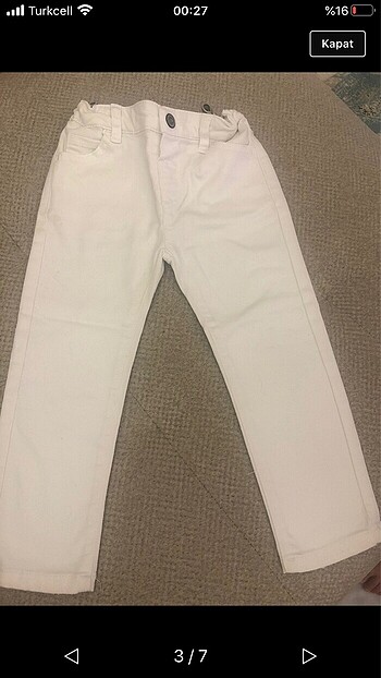 Lcw 24-36 ay Beyaz ve sarı kot pantolon