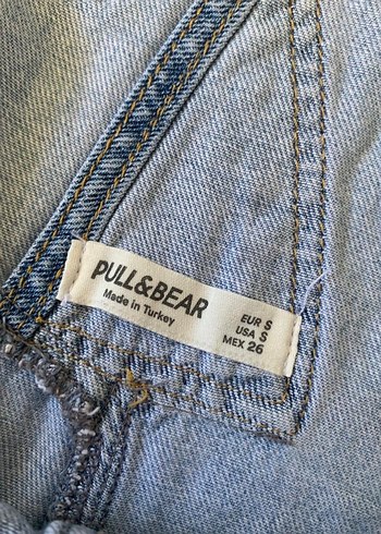 Mavi Denim Kısa Askılı Bol Şort Tulum - Görsel 3