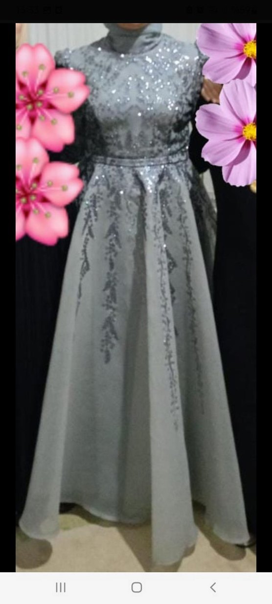 Gri prenses model Abiye - Görsel 2