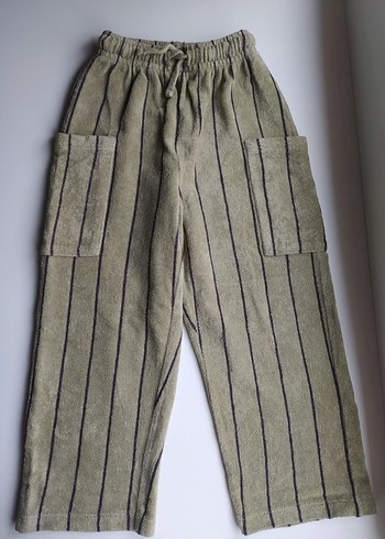 Zara Zara çizgili cepli havlu kumaş pantolon 3 yaş