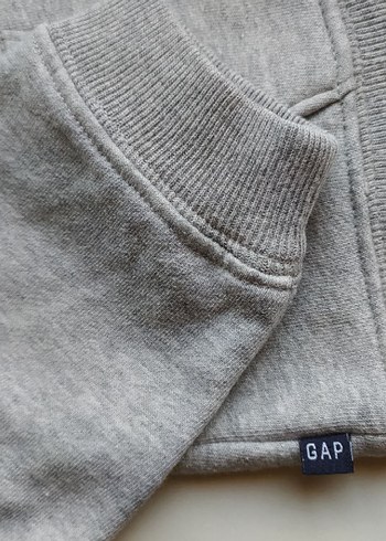 GAP Kız Çocuk Gri Kapüşonlu Fermuarlı Sweatshirt 2-3 yaş - Görsel 3