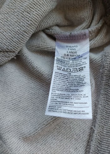 GAP Kız Çocuk Gri Kapüşonlu Fermuarlı Sweatshirt 2-3 yaş - Görsel 5