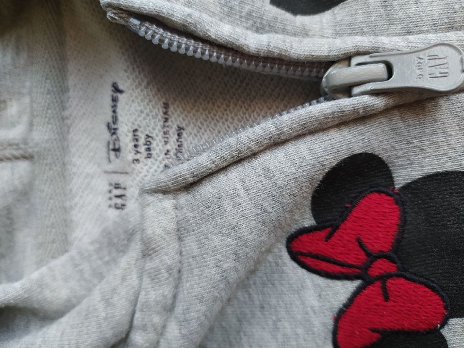 GAP Kız Çocuk Gri Kapüşonlu Fermuarlı Sweatshirt 2-3 yaş - Görsel 4