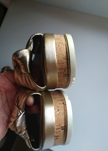 Inci platformlu sandalet 40 numara - Görsel 3