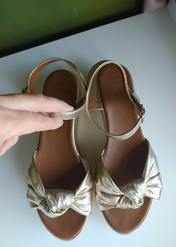 Inci platformlu sandalet 40 numara - Görsel 4