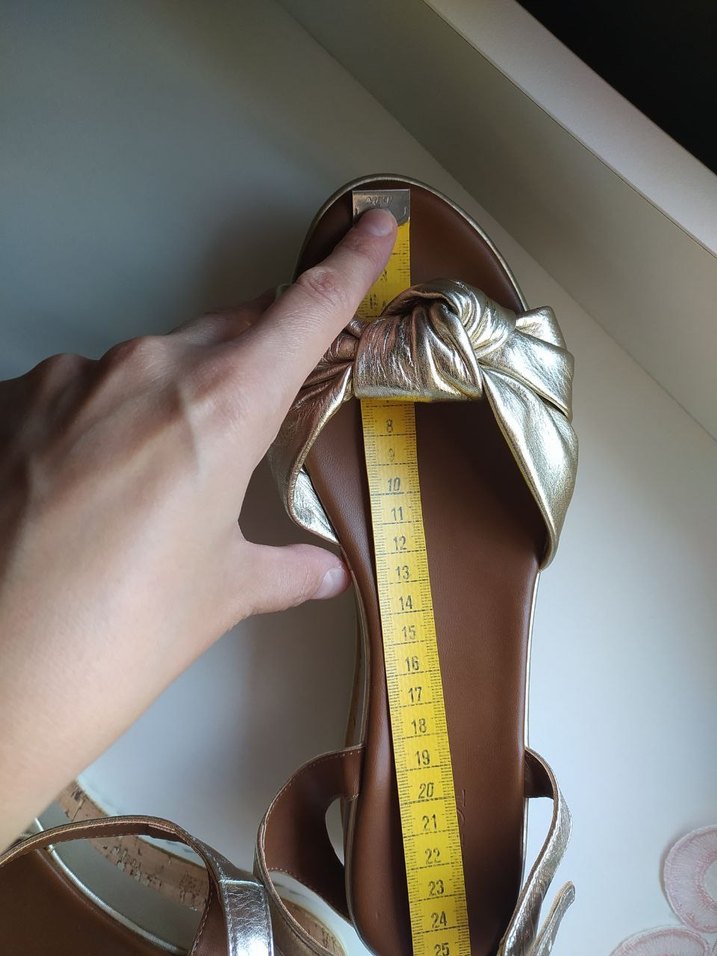 Inci platformlu sandalet 40 numara - Görsel 5