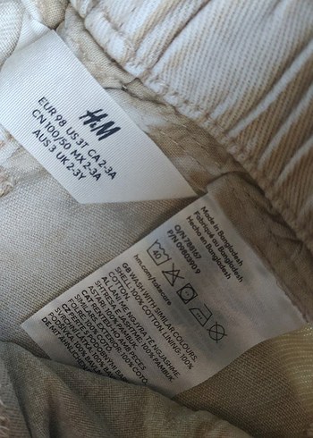 Kız Çocuk Bej Bol Kesim Jean Pantolon - Görsel 6