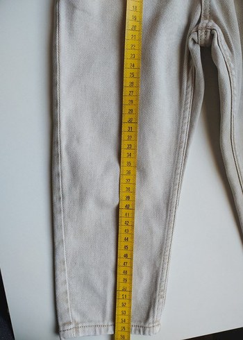 Kız Çocuk Bej Bol Kesim Jean Pantolon - Görsel 5