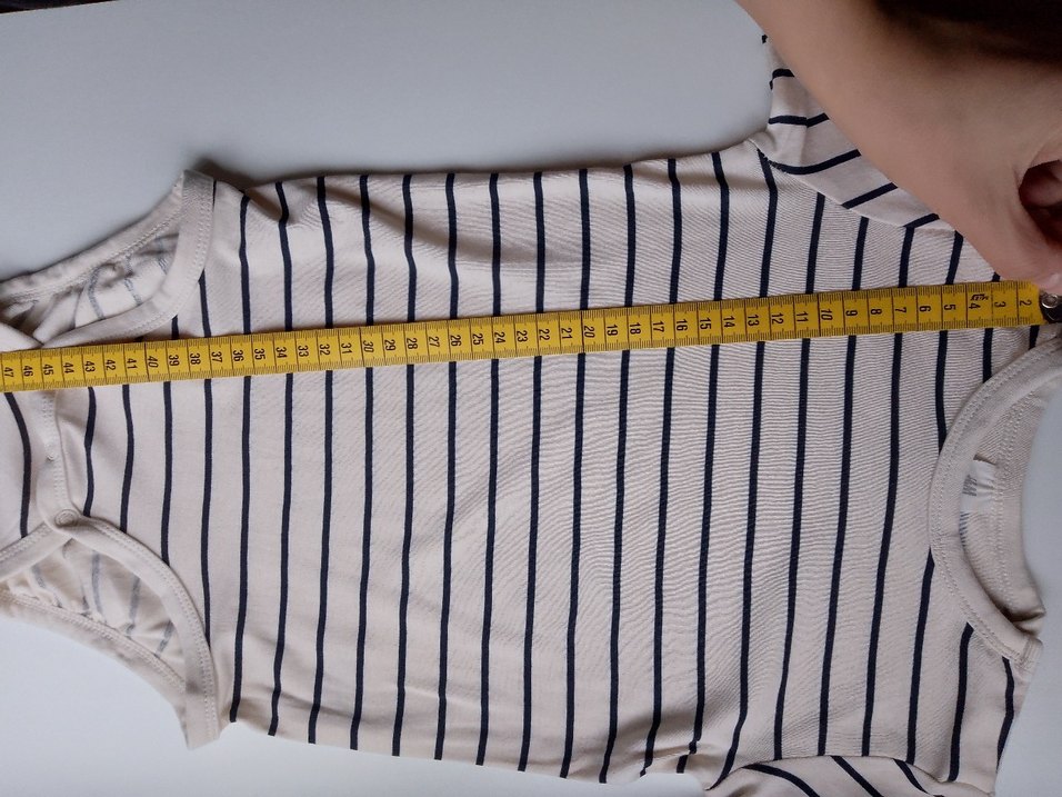 Uzun Kollu  Çizgili Bebek Body H&M 2-3 yaş - Görsel 4