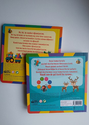 Sayilar ve Hayvan Dostlarim Çocuk Oyun Hamuru Kitapları - Görsel 2