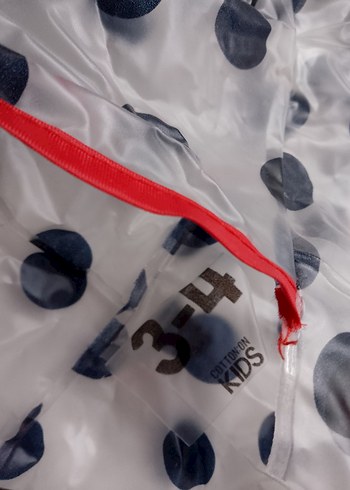 Kız Çocuk Puantiyeli Kapüşonlu Yağmurluk 2-4 yaş - Görsel 3